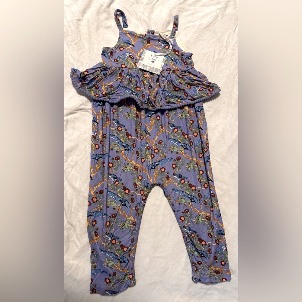 Kate Quinn Purple and Blue Romper Jumpsuit